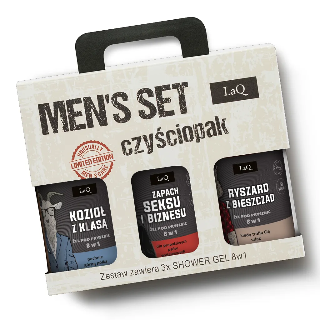 LaQ Ich Troje coffret gel douche homme 3x500 ml parfum boiss