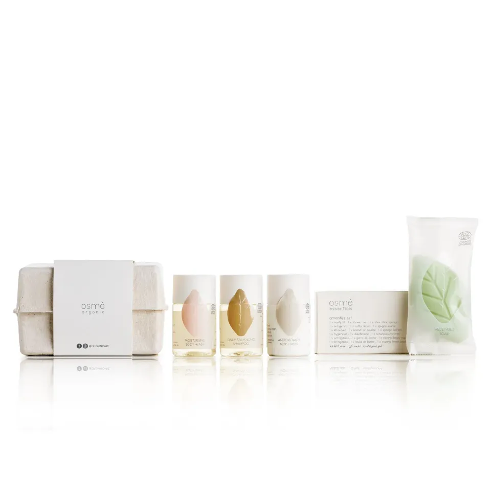Osmé Eggbox trousse voyage bio 5 soins + accessoires