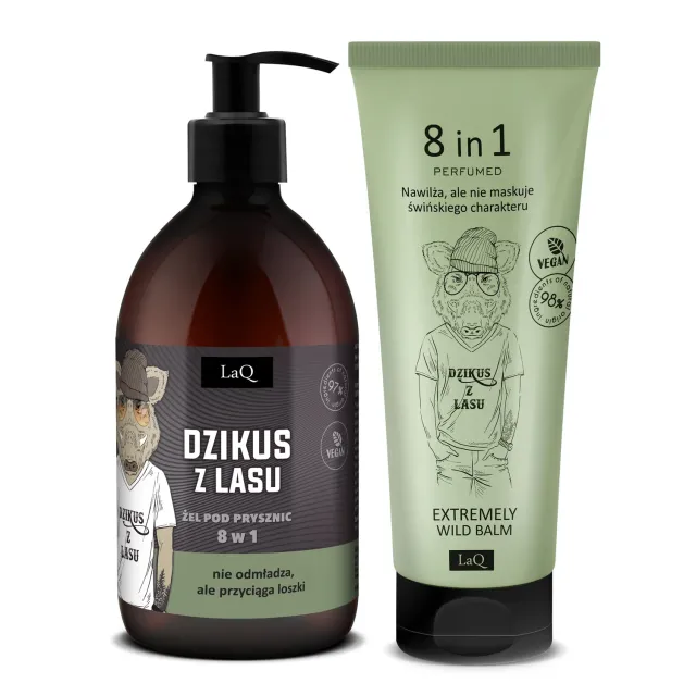 LaQ Dzikus z Lasu coffret gel douche + baume 500+200 ml chêne