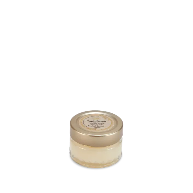 Sabon Patchouli Lavender Vanilla gommage corps 60g voyage sel mer morte