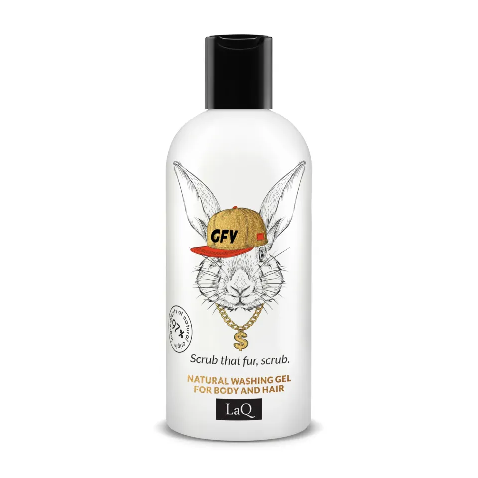 LaQ Rabbit gel douche shampoing 2en1 300 ml boisé